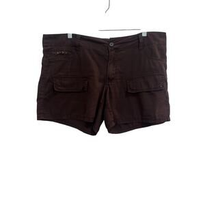 Dollhouse Classic Retro Earthy Brown Cargo Shorts Zipper Pockets Y2K Size 15 16